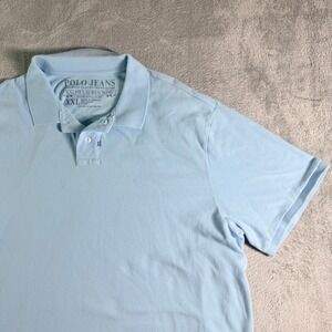 Polo Jeans Ralph Lauren Mfg Co Light Blue Cotton Polo Shirt XXL